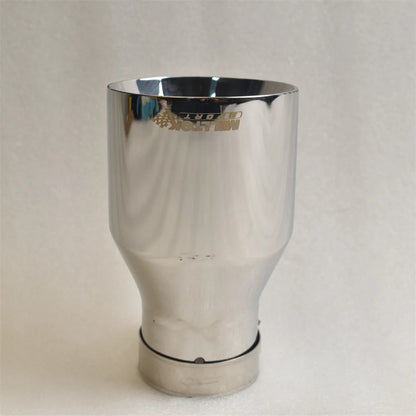 MILLTEK SPORT 304 Stainless Steel Exhaust Tip 2.5 Inch Inlet 4 Inch Outlet 6.9 Inch Long Slant Mount Tailpipe Nozzle