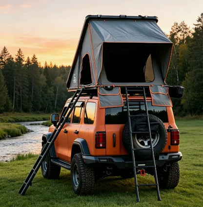Waterproof Triangle Car Roof Top Tent Sun Protection Complete Kit Optional Inner Table Factory Wholesale Outdoor Camping