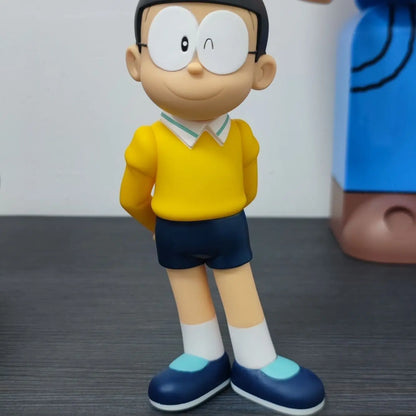 22cm Doraemon Creative Fat Tiger Head Car Rearview Automobile Trunk Decor Toy Figure Collectible Item For Vehicle Accessories