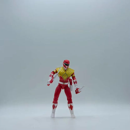 Power Rangers Black Green Red Ranger Figure Set Movable Joint Figurine With Accessories Desktop Display Collectible Toy For