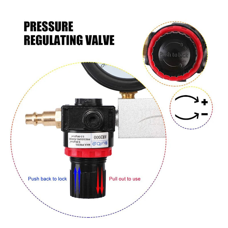 TU-21 Cylinder Leak Tester Compression Leakage Detector Set Double Gauge Petrol Engine Leakdown Detection Test Automotive Tools