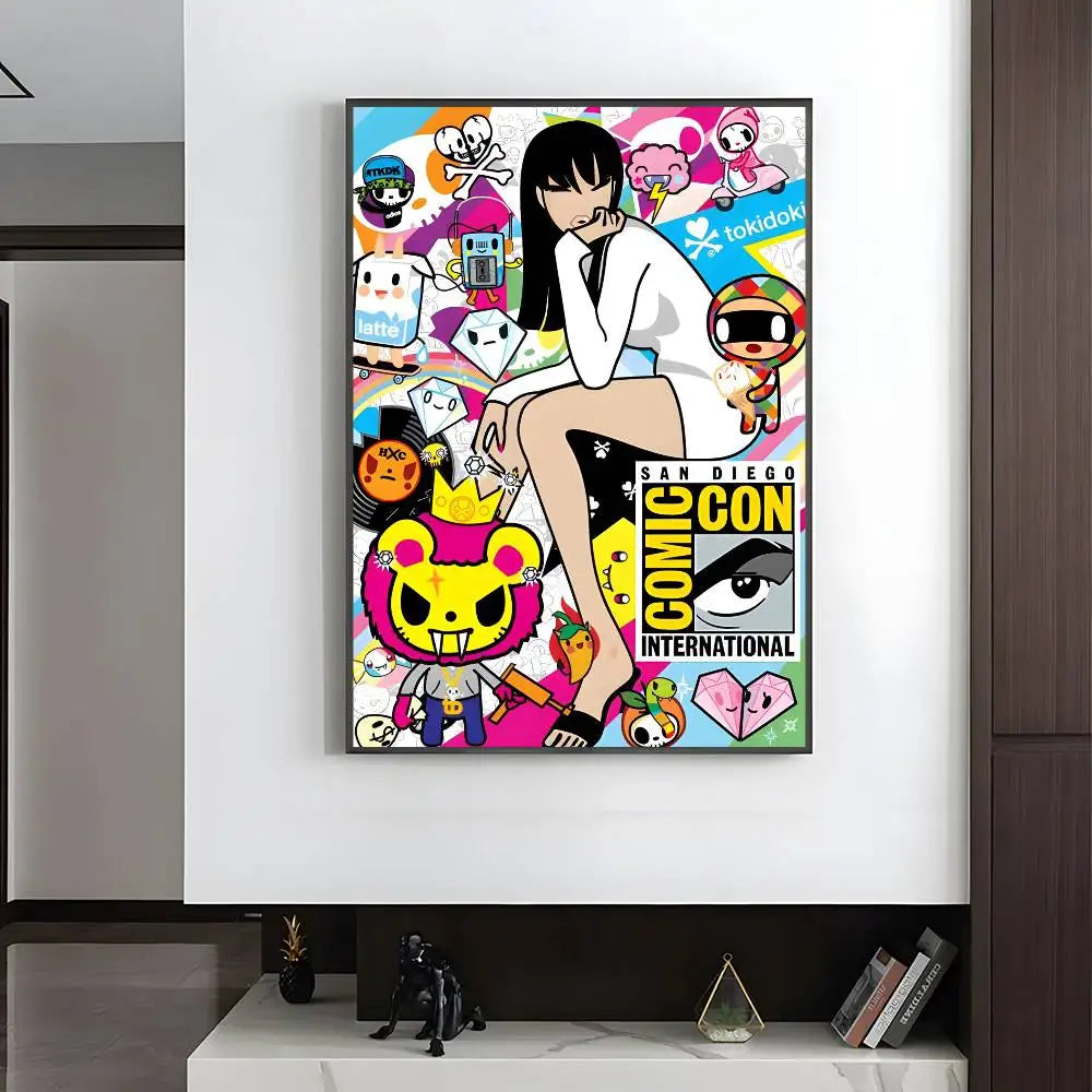 Kawaii T-Tokidoki Anime Poster HD art sticky wall waterproof home living room bedroom aesthetic decoration