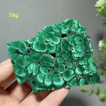 Natural High-Quality And Beautiful Malachite Slate Mineral Raw Stone Therapy Meditation Prayer Energy Home Decoration+Bracket