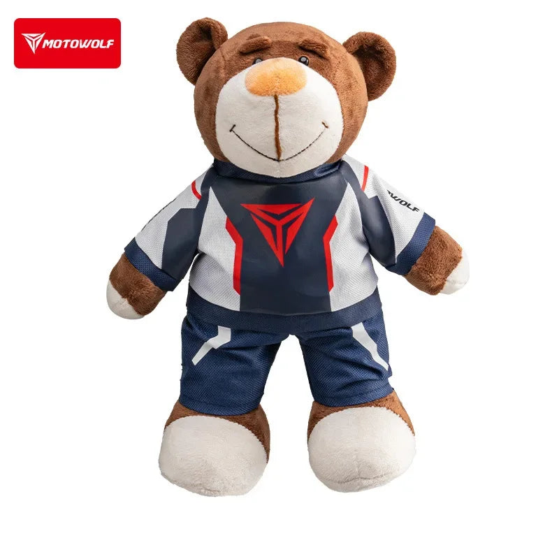 2025 New Motorcycle Decoration Bear Doll Pendant Cute Cartoon Motorcycle Bear Doll Car Trunk Accessories Motorcycle Bear