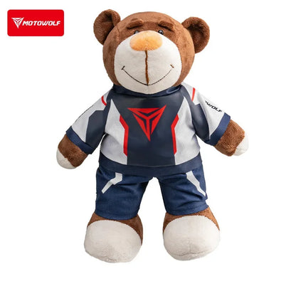 2025 New Motorcycle Decoration Bear Doll Pendant Cute Cartoon Motorcycle Bear Doll Car Trunk Accessories Motorcycle Bear