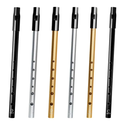 C/D Key Irish Whistle Flute Rich Tone 6 Holes Aluminum Tin Whistle Easy-to-learn Irish Tin Whistle Musical Instruments