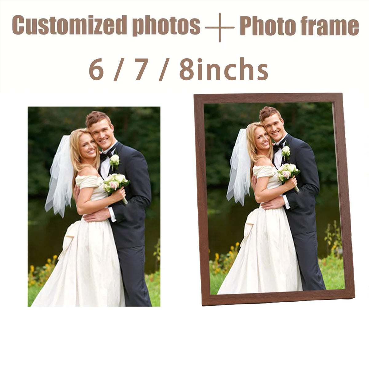Personalized Wooden Photo Frames, Custom Photo Frame Ornaments, Simple Holiday Gifts Indoors, Commemorate Precious Memories