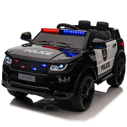 12V Load 30KG Big Size With Remote Control Children's Electric Four-wheel Rechargable Double Drive Toy Battery Police Music Car