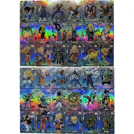 DIY Anime Dragon Balls TCG Collection Card Son Goku Burdock Son Gohan Chichi Manga Card Refractive Color Flash Child Gifts Toy