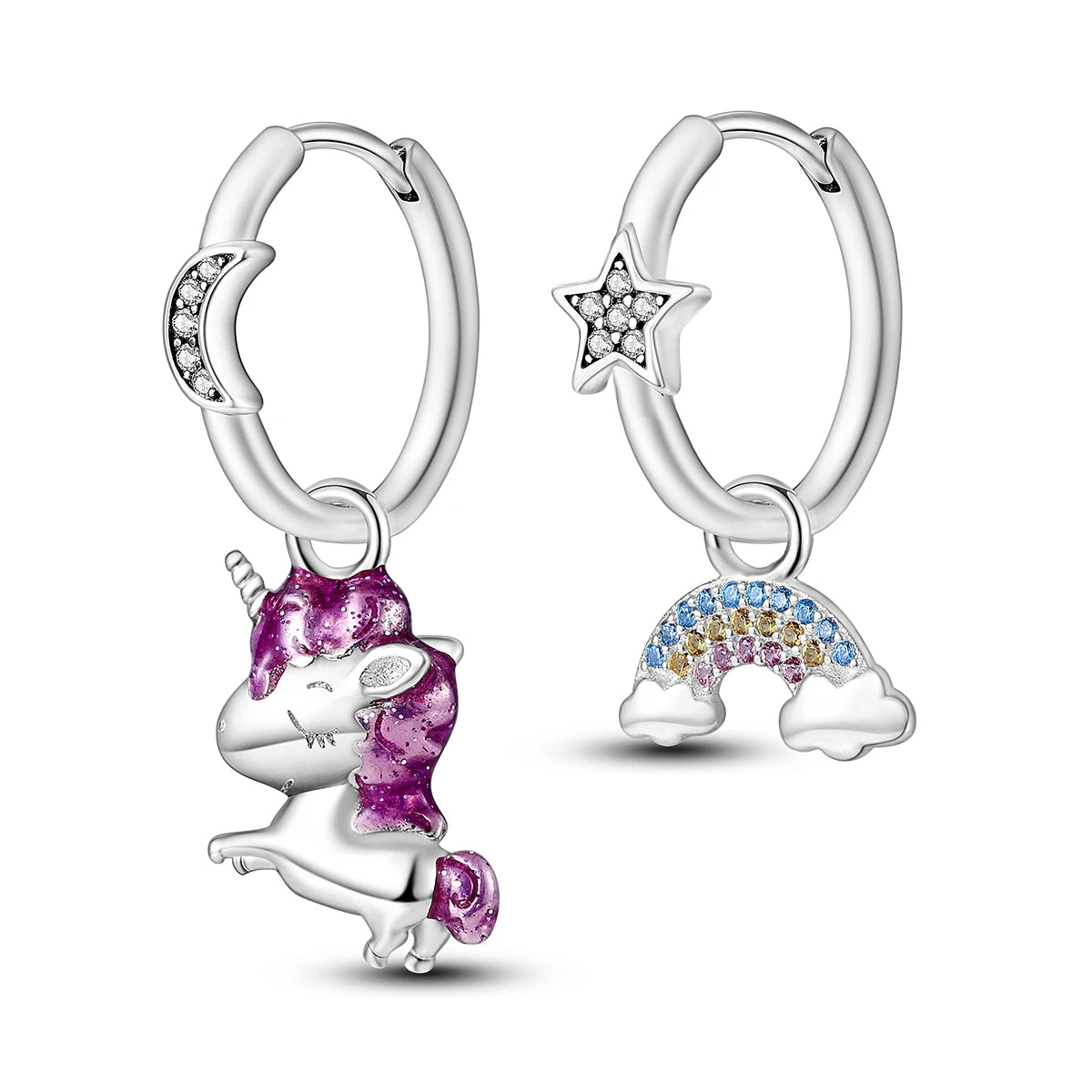 Orstarry 925 Sterling Silver Asymmetric Design Earring Key Lock Earrings Drop Earrings For Women Party Gifts Trendy Jewelry