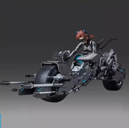 In Stock Catwoman Action Figure with Motorcycle Mech, Comic Style Statue Ornament, Collectible Decor Gift for Hobby Collectors