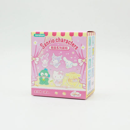 Sanrio Characters Kawaii Mini Figures Dessert Cake Puff Cookie Blind Box Toys Collection Desk Ornaments Birthday Gifts