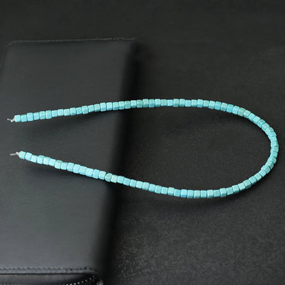 Noter 4/6/8/10mm Real Howlite Stone Beaded For Jewelry Making Square Shape Blue Color Loose Bead DIY Bracelet Necklace Wholesale