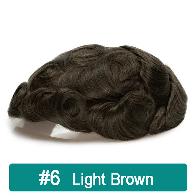 iLace Silk Base Men Toupee Swiss Lace Front 100% Human Hair Natural Hairline Male Capillary Prosthesis Wig Men Hair System