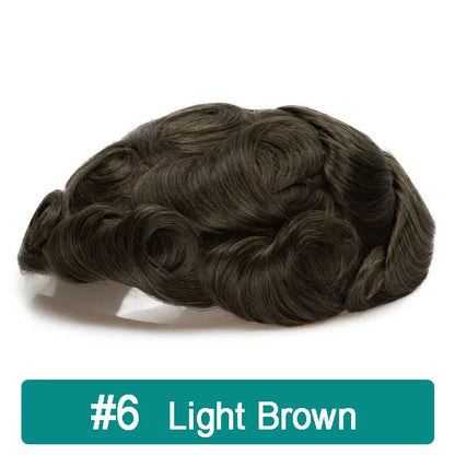 iLace Silk Base Men Toupee Swiss Lace Front 100% Human Hair Natural Hairline Male Capillary Prosthesis Wig Men Hair System
