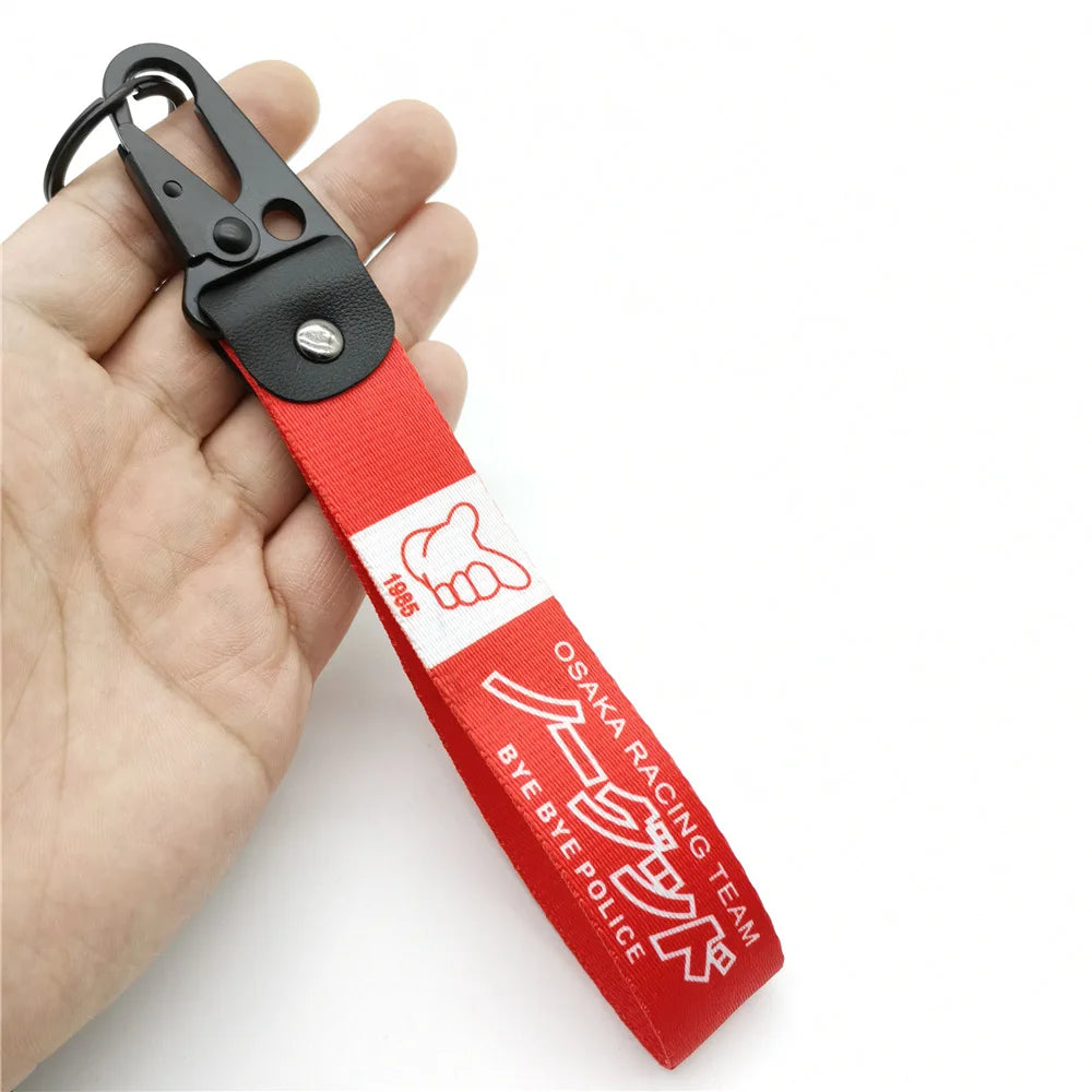New JDM 1985 No Good Keychain Car Motorcycle Ring Car Japanese Style Key Tag Racing Auto Key Steel Spring Clip Auto Accessories