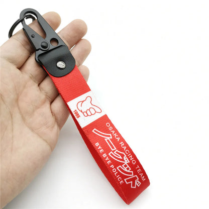 New JDM 1985 No Good Keychain Car Motorcycle Ring Car Japanese Style Key Tag Racing Auto Key Steel Spring Clip Auto Accessories