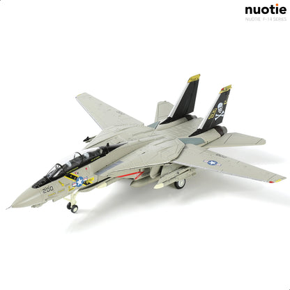 NUOTIE 1/100 F-14 Tomcat US Navy VF-84 Jolly Rogers Pre-Built Military Model with Stand Collection Gift for Adults