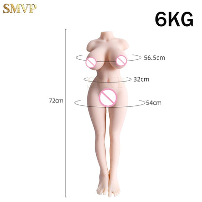 SMVP - High Quality Sex Doll 12KG Men's Masturbator, High Quality Half Body Doll 3D Vaginal Anal Adult Sex Toy 18+Sex Store