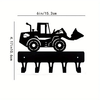 Black Racing Car Metal Wall Art Key Holder, Waterproof Rustproof Heavy Duty for Home Garage Decor Gift