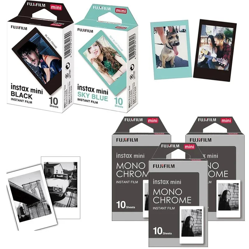 Fujifilm Instax Mini Film White 10 20 40 60 80 100 Sheets For FUJI Instant Photo Camera Mini 12/11 9 8 7 70 90 Film Camera