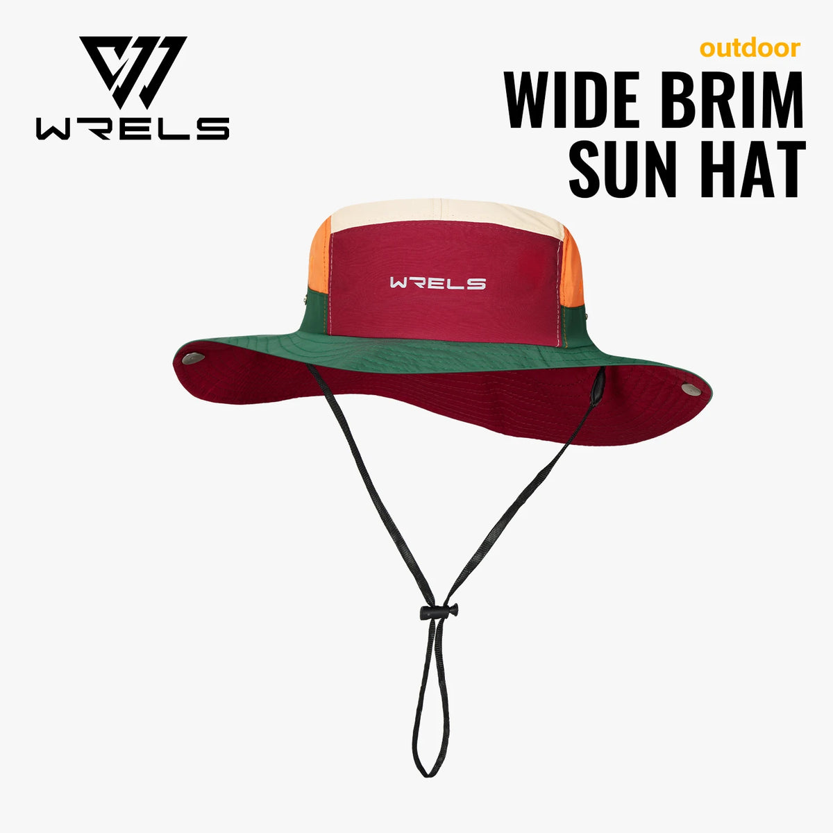 WRELS Bucket Hat UPF 50+ UV Protection Wide Brim Boonie Hat Summer Breathable Foldable Safari Fishing Hiking Sport Hat Men Women