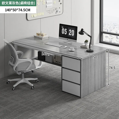 Bedroom Computer Desk Desktop Desk Chair Combination With Drawers Office Desks White Gaming Workstations Escritorio Furniture