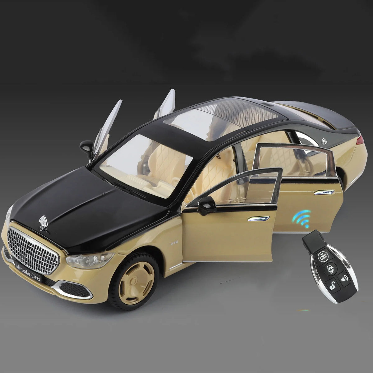 Key Control 1:22 Maybachs S680 Alloy Luxy Car Model Diecasts Metal Vehicles Car Model Simulation Sound Light Childrens Toys Gift