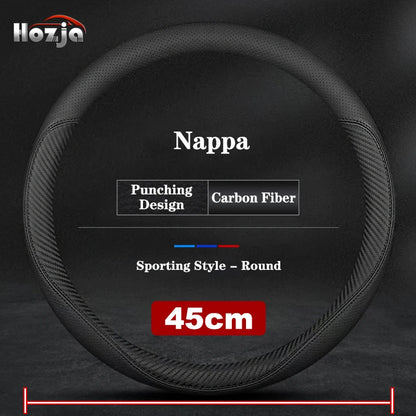 38CM 40CM 42CM 45CM 47CM Car Truck Extra Large Artificial Leather Steering Wheel Braid Cover Universal Auto Interior Accessories