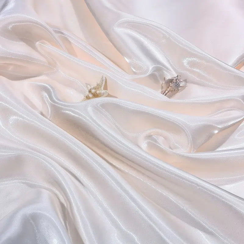 Liquid Water Light Reflective Fabric Per Meter for Clothes Wedding Dresses DIY Sewing Fashion Plain Silky Smooth Cloth Pink Blue
