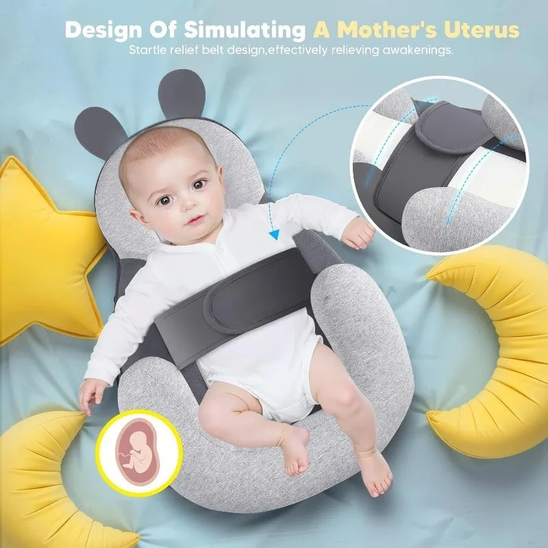 For Breastfeeding Baby, Multifunctional Baby Feeding Pillow with Adjustable Safety Strap, Feeding Support for Newborn