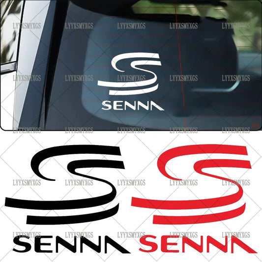 Self-Adhesive Custom Personality AYRTON SENNA Car Stickers Waterproof Sunscreen Vinyl Decal PVC wholesale Car Accessories