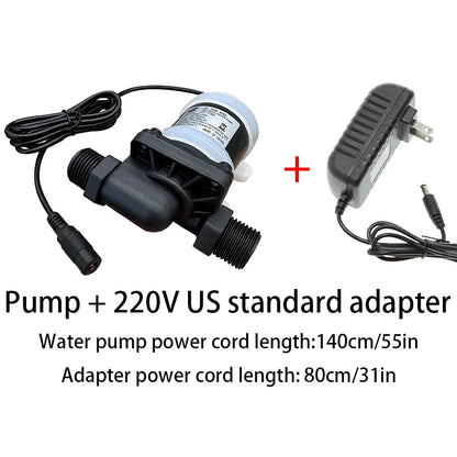 IP68 DC 12V 24V Pump Brushless Stainless Steel Shaft 1/2" US Gauge Water Heater Shower Circulating Fountain Booster Pump