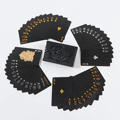 Color Black Gold Playing Card Game Card Group Waterproof Poker Suit Magic Dmagic Package Board Game Collection Entertainment