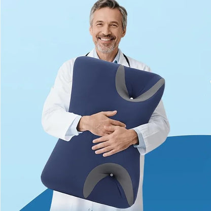 CPAP Pillow for Sleep Apnea, Memory Foam Neck Support Pillow, Ergonomic Design for Side Back Stomach Sleepers, Relief Snoring