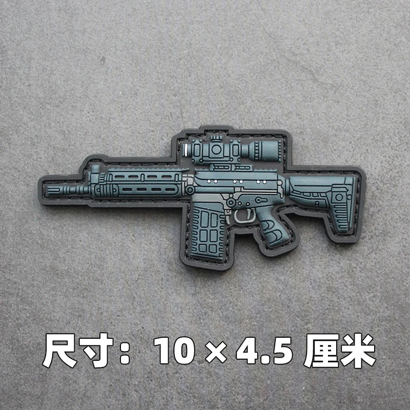 New 3D PVC Armband M416 Q Edition Armband Backpack Morale Collection Tactical Fast Tank Military Hook&Loop Patches for Clothing