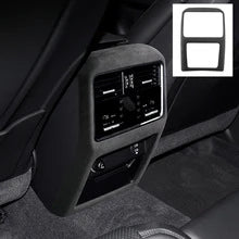 Top Suede Car Interior Rear Seat Air Condition AC Vent Outlet Cover Trim For Porsche Cayenne 2019 2020 2021 2022 2023 2024 2025
