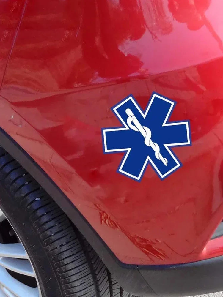 Car Stickers Amusing STAR OF LIFE Car Sticker Reflective The Tail of The Car Decal Decorative Accessories Creative Sunscreen