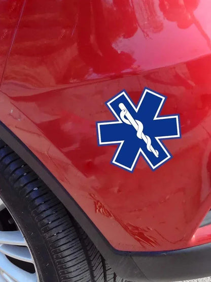 Car Stickers Amusing STAR OF LIFE Car Sticker Reflective The Tail of The Car Decal Decorative Accessories Creative Sunscreen