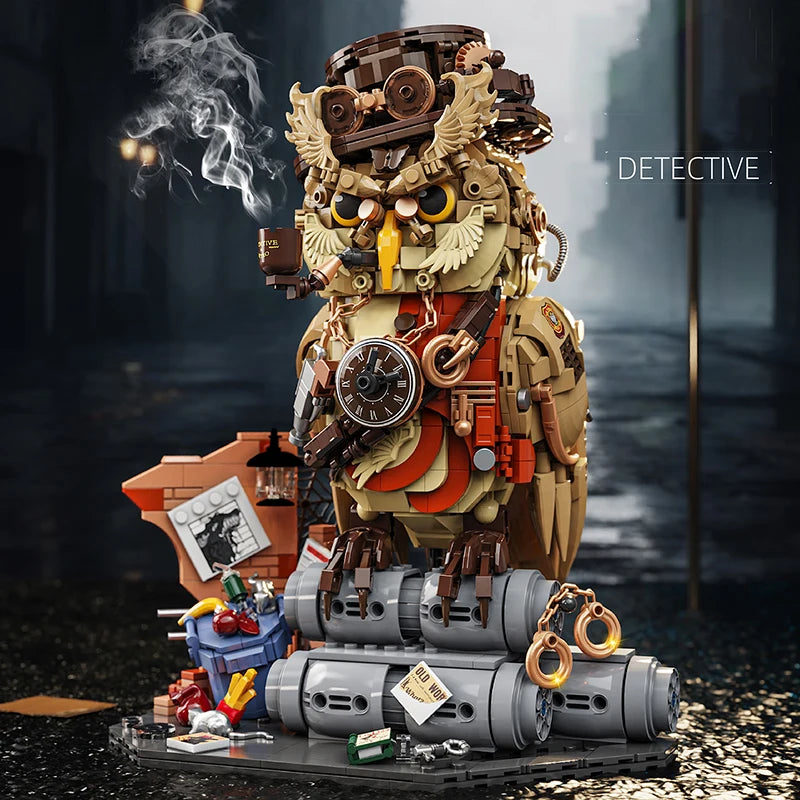 1200+pcs Owl Detective Magic Animal MOC Building Blocks Set Educational DIY Toys for Kids Adult Gifts Creative Bricks Toy Model