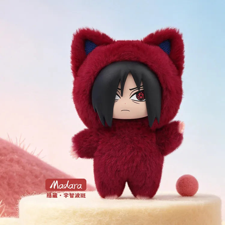 EAKi Naruto Kitten Land Series Plush Doll Blind Box V3 Cute Naruto Sasuke Anime Peripheral Figure Surprise Toys Collectible Gift