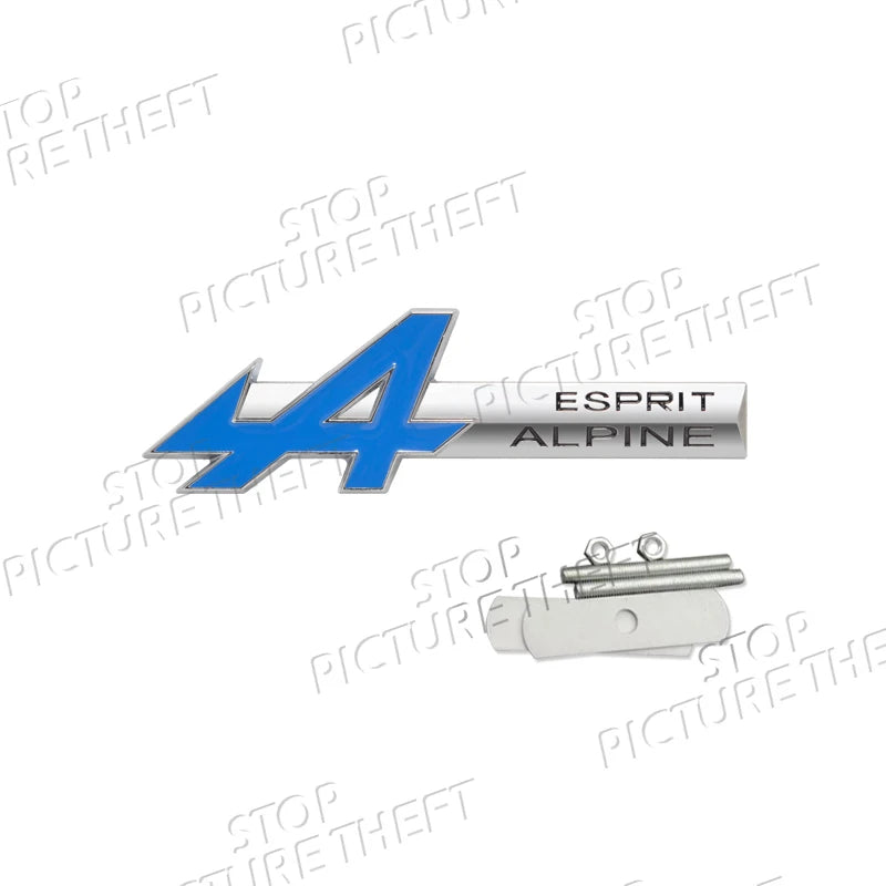 A Grille Logo 3D Metal Decal Car Body Rear Trunk Emblem Sticker For Symbioz Rafale Clio Austral Arkana Captur RS Scenic GT Sport