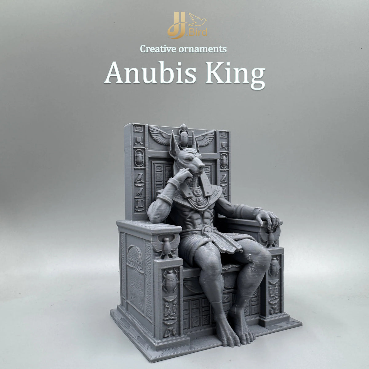 Anubis on Throne Ornament, Mythology Style, Collectible Figurine, Home Desk Decoration, Creative Sculpture