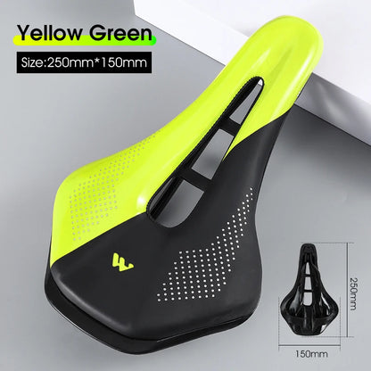 WEST BIKING Bicycle Saddle Non-Slip Short Nose Bike Seat PU Leather Hollow Road Bike Saddle Ergonomic Comfortable Bike Cushion