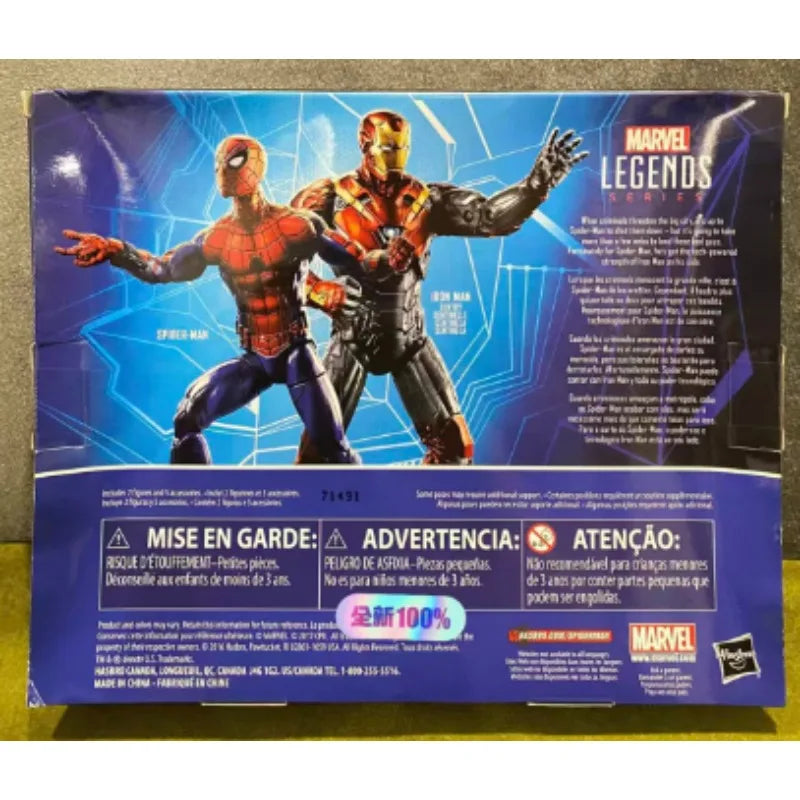 Original Hasbro Marvel Legends Series SPIDER-MAN & IRON MAN Anime Figure Collection Toy Model