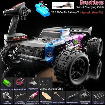 1:12 Alloy Rc Racing Car Brushless 4WD High Speed Climbing Off-Road Vehicle Independent Adjustable Shock Absorber RC Racing Car