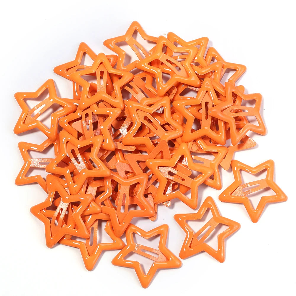 50pcs/lot Metal Colorful Kids BB Hair Clips Y2K Star Hair Clips For Broken Hair Clip Bangs Hair Clip Girls Y2K Style Hair Clips
