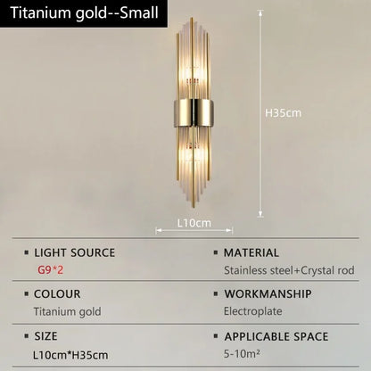 Nordic Luxury Wall Lamp Stainless Steel Black Gold LED Wall Lamp Living Room Stairs Bedroom Bedside Room Decor Lighting Fixtures