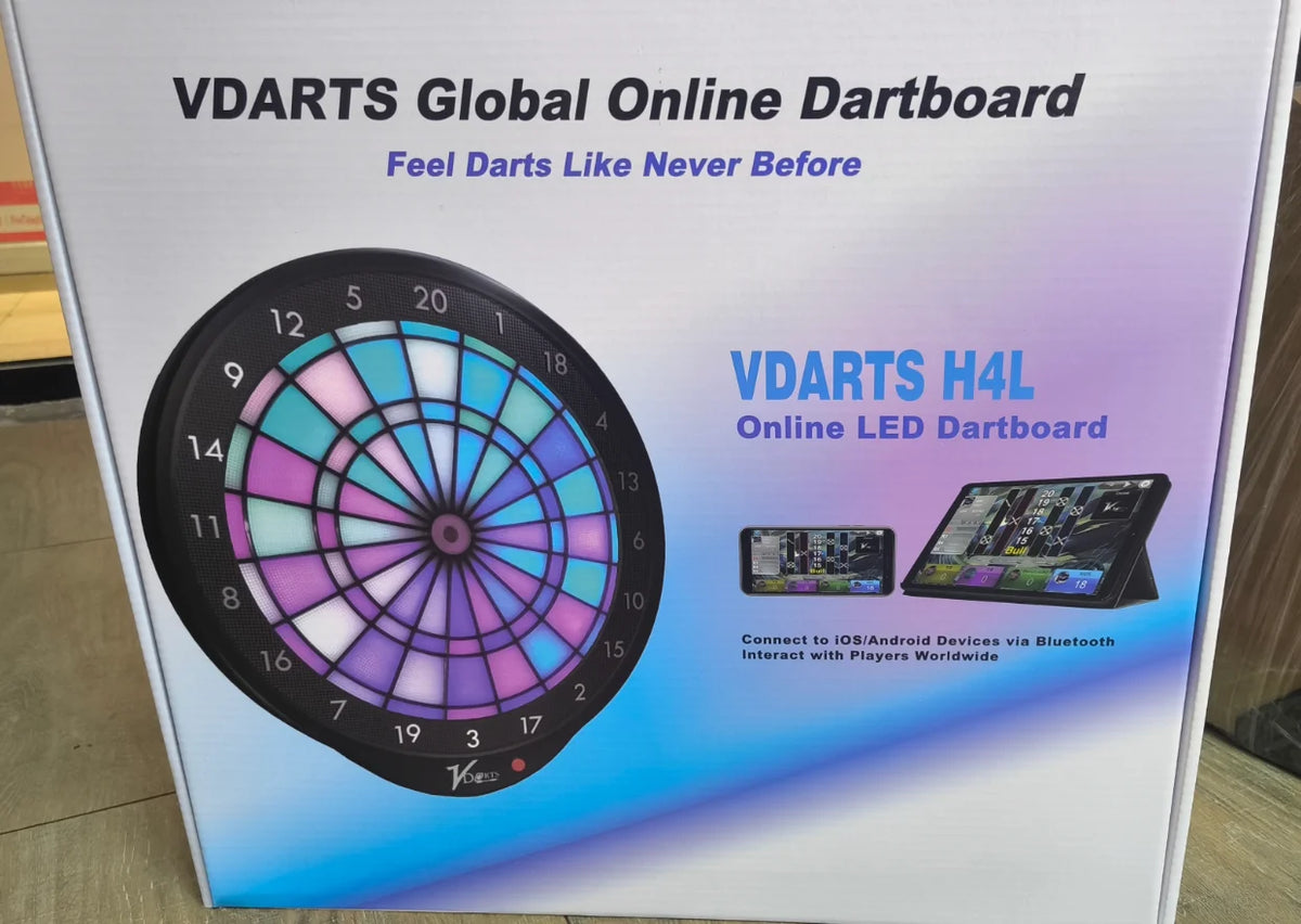 VDARTS H4L Bluetooth Electronic Dartboard Set, Full LED Light Coverage,Professional Soft-Tip Board for Home Office & Competition