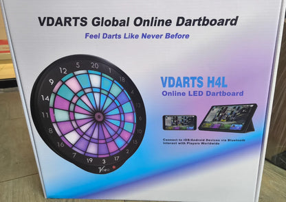 VDARTS H4L Bluetooth Electronic Dartboard Set, Full LED Light Coverage,Professional Soft-Tip Board for Home Office & Competition